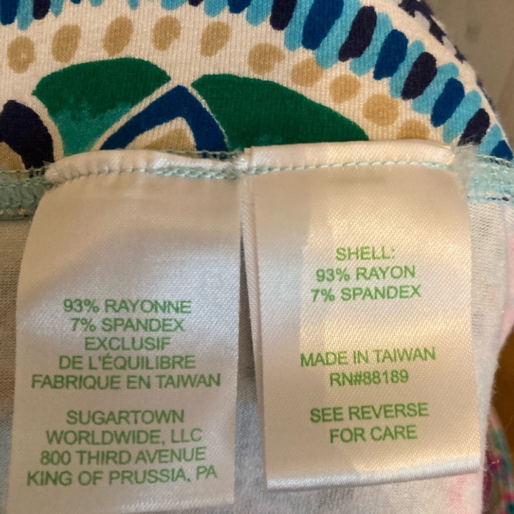 Lilly Pulitzer Navy, Teal & Pink Tropical Print Mini Skirt - Picture 9 of 9